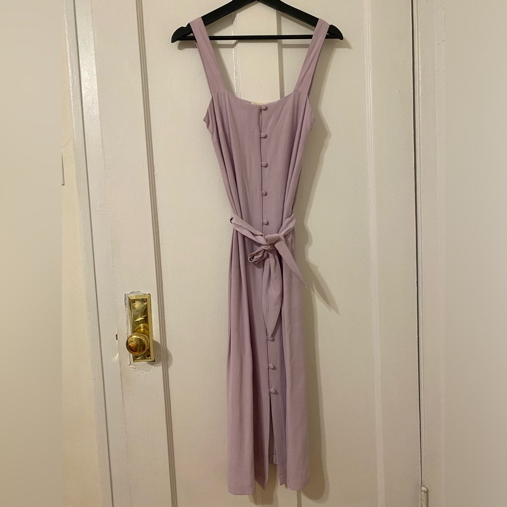 Lavender button up dress - small